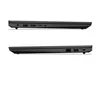 Two side views of a closed black laptop are shown against a white background. Produktbild-Vorschau