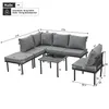 Merax Gartenlounge-Set für 6 Personen, Gartenmöbelset mit Produktbild-Vorschau 9