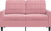 vidaXL 2-osobowa sofa różowa 120 cm aksamitna Podgląd zdjęcia produktu 4