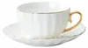 Porcelain White Cup 220ml Gold Edge Elegance Koffie Voor Productafbeelding-voorbeeld 1