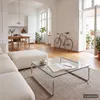 home24 quadratischer Couchtisch - Glas / Chrom - Glastisch Produktbild-Vorschau 4
