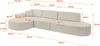 ALTDECOR Ecksofa in L-Form MARI-L2 - 328x171x79,5 cm Beige Produktbild-Vorschau 6