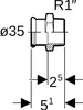 Geberit GE Mapress, Therm Uebergang, d35mm, R1, NPW, 1 Stk. Produktbild-Vorschau 5