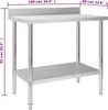 vidaXL Kuchyňský pracovní stůl se zadní stěnou 100 x 60 x Náhled obrázku produktu 6