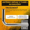 Extralink Ľavostranný nástenný držiak antény 600 mm, oceľ, Náhľad obrázku produktu 6