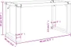 vidaXL Nohy konferenčného stolíka O-rám 80x40x43 cm oceľ Náhľad obrázku produktu 7
