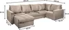 Masseno Ecksofa LORIVO L-S mit Schlaffunktion U-Form, Sofa Produktbild-Vorschau 3