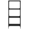 Libreria 4 ripiani Nero 59x35x132 cm Materiale a base di Anteprima dell’immagine prodotto 4