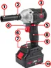 RED TECHNIC RTAKU0026 AKU rázový utahovák 20V 380Nm + 2x Náhled obrázku produktu 2