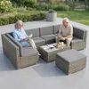 Mucola set da salotto in polyrattan mobili da giardino Anteprima dell’immagine prodotto 9