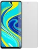 A smartphone screen protector is shown next to a smartphone with a colorful wallpaper. Produktbild-Vorschau