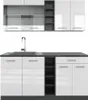 Singleküche Vicco R-Line Weiß Hochglanz/Anthrazit 160 cm , Produktbild-Vorschau 1