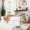 Merax Lit escamotable mobile 140x200 avec étagère de tête, Voir les images du produit 3