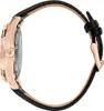 Side view of a Maserati watch with a black leather strap. Podgląd zdjęcia produktu