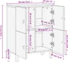 vidaXL Beistellschrank 60x33x75 cm Massivholz Mango Produktbild-Vorschau 7