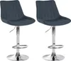 CLP 2er Set Barhocker Toni Stoff drehbar und stufenlos Produktbild-Vorschau 1