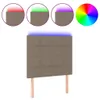 The Living Store LED Kopfteil Taupe 100x5x118/128 cm Stoff Produktbild-Vorschau 2