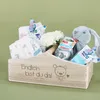 Geschenkkorb aus Holz zur Geburt – Dekorative Geschenkbox Produktbild-Vorschau 4