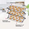 INF Kuchen Kühlregal Dreistöckig Edelstahl Faltbar Backen Produktbild-Vorschau 2