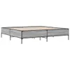 Bettgestell Grau Sonoma 180x200 cm Holzwerkstoff und Metall Produktbild-Vorschau 1