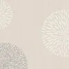 A close-up of wallpaper with a textured background and a repeating circular floral pattern. Produktbild-Vorschau