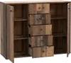 Sideboard >TEMPRA2< 2 Türen, 5 Schübe, Old-Wood Produktbild-Vorschau 4