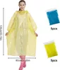 10 Stück Durchsichtig Regenponcho, Einweg Regenponcho Damen Produktbild-Vorschau 2