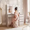 Idohome Schminktisch BELLA II, Kosmetiktisch mit Spiegel Produktbild-Vorschau 2