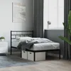 Bettgestell mit Kopfteil Metall Schwarz 100x200 cm Produktbild-Vorschau 2