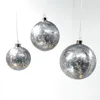 LED Deko Kugel FROSTY WINTERWALD zum aufhängen D. 10cm grau Produktbild-Vorschau 5