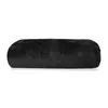 A black, plush throw blanket rolled up. Produktbild-Vorschau
