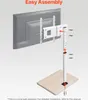 Diagram showing the assembly of a TV stand. Anteprima dell’immagine prodotto