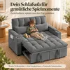 Schlafsofa 3-in-1, 2-Sitzer mit Schlaffunktion, ausziehbare Produktbild-Vorschau 4