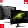 A gaming monitor is shown from the front and back, with marketing graphics and icons. Podgląd zdjęcia produktu