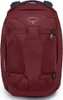 A front view of a red Osprey travel backpack. Podgląd zdjęcia produktu