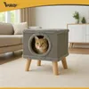 Maison pour chat sur pattes avec griffoir Voir les images du produit 7