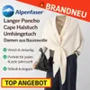 Alpenfaser™ Langer Poncho Schal Cape Halstuch Umhängetuch Produktbild-Vorschau 5