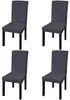 vidaXL Stretch Chair Covers Straight 4 ks. Antracit Náhľad obrázku produktu 5