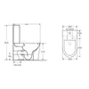 Modernes Stand-WC Keramik schwarz TURIN niedriger Produktbild-Vorschau 8