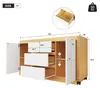 Flieks Faltbarer Schreibtisch mit Rollen, Sideboard Kommode Produktbild-Vorschau 7