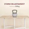 HOMCOM Eettafel, inklapbaar, keukentafel met wielen en Productafbeelding-voorbeeld 6