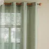 Lot de 2 rideaux en voile semi-transparent aspect lin, avec Voir les images du produit 3