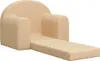 vidaXL Rozkladacia pohovka pre deti Cream Soft Plush Náhľad obrázku produktu 4