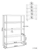 BELIANI Bücherregal Dunkler Holzfarbton Schwarz MDF Platte Produktbild-Vorschau 3