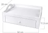 Schramm® Tee Tablett Serviertablett weiss mit Schublade ca. Produktbild-Vorschau 4