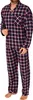 Durchknöpfbarer Herren Flanell-Pyjama mit Karo-Muster ; Produktbild-Vorschau 2