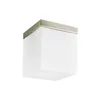 Plafonnier CUBIX 40W, nickel satiné/opalin blanc, L : 20 L Voir les images du produit 1