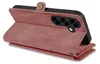 A pink wallet-style phone case is shown from the back, with the phone inserted. Produktbild-Vorschau