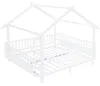 Metallbett 140x200 cm in Hausform Kinderbett Weiß – Produktbild-Vorschau 11