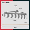 KOTARBAU® Rastrello Giardino Rastrello per Foglie Metallo Anteprima dell’immagine prodotto 3